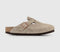 Womens BIRKENSTOCK Boston Clog Taupe Suede UK Size 7.5 EU41