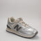 New Balance 574 Trainers Metallic Silver UK Size 5.5