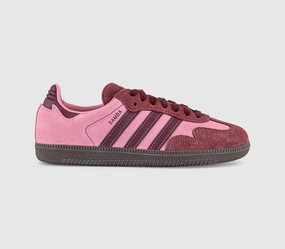 adidas Samba OG Trainers Pink Spark Shadow Red Gum UK Size 6