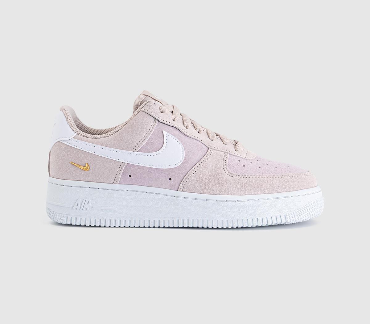 Nike Air Force 1 Lo W Trainers Silt Red White Pink Foam Metallic Gold UK Size 6
