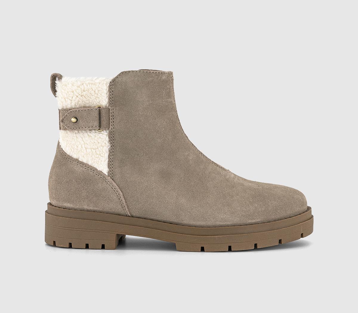 Womens TOMS Astrid Ankle Boots Dune Suede UK Size 6