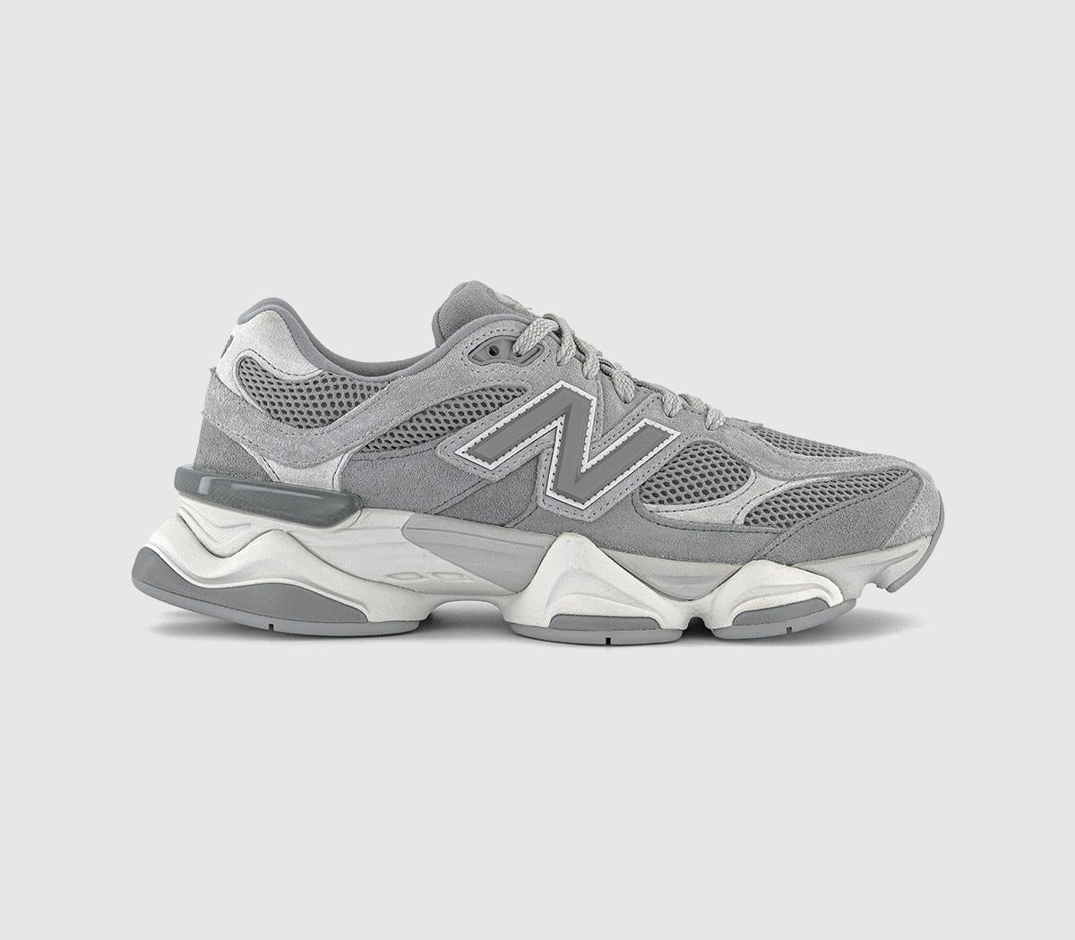 New Balance 9060 Trainers Slate Grey White Grey UK Size 4