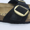 Womens BIRKENSTOCK Madrid Big Buckle Sandals Black Nubuck UK Size 5.5 EU39
