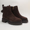 Womens OFFICE Archie Chunky Chelsea Ankle Boots Brown Suede UK Size 6