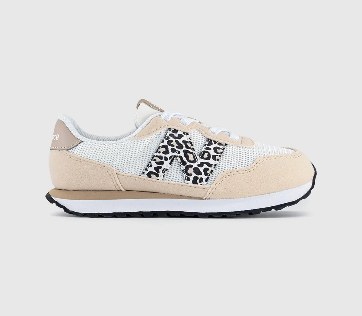 Kids New Balance 327 Trainers Sea Salt Sandstone Leopard UK Size 10 youth