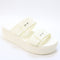 Womens Crocs Brooklyn Buckle Low Wedge Sandals Chalk UK Size 6