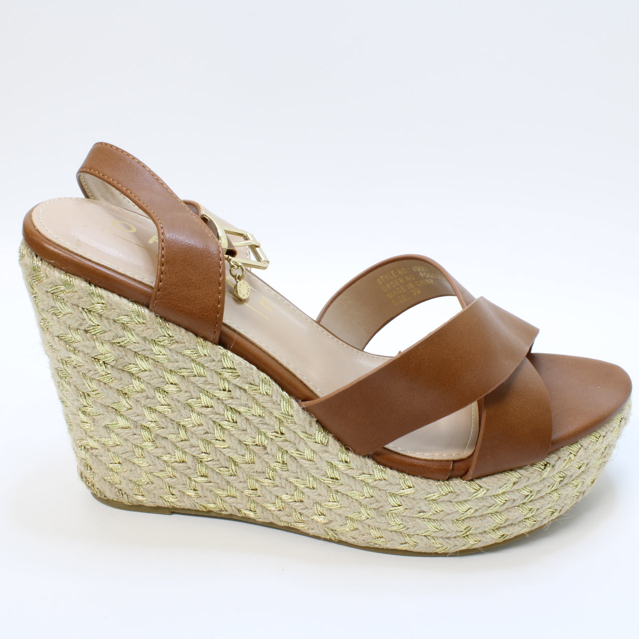 Womens Office Helike W Espadrille Wedge Sandals Tan