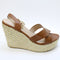 Womens Office Helike W Espadrille Wedge Sandals Tan