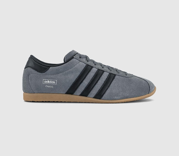 adidas Paris Trainers Grey Core Black Gum UK Size 10.5