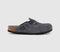 Womens BIRKENSTOCK Boston Clogs Charcoal Suede UK Size 5.5 EU39