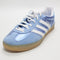 adidas Gazelle Indoor Trainers Bliss Blue White Metallic UK Size 5