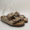 Womens BIRKENSTOCK Arizona Two Strap Sandals Taupe Suede UK Size 5 EU38