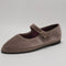 Womens Flabelus Mary Janes Taupe Velvet UK Size 6