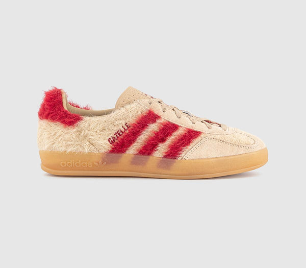 adidas Gazelle Indoor Trainers Magic Beige Victory Red Gum UK Size 6