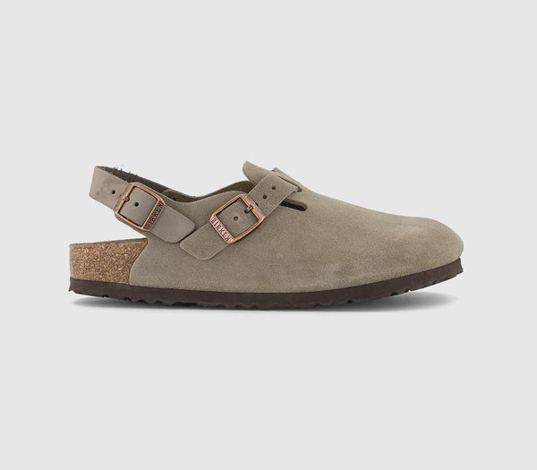 Womens BIRKENSTOCK Tokio Clogs Taupe Suede UK Size 5.5 EU39