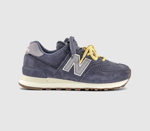 New Balance 574 Trainers Darker Sea Salt Lighter Navy UK Size 6