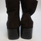 Womens OFFICE Annabella Square Toe Leather Block Heel Boots Brown Suede UK Size 6