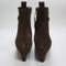 Womens OFFICE Addison Curve Heel Ankle Boots Brown Suede UK Size 7