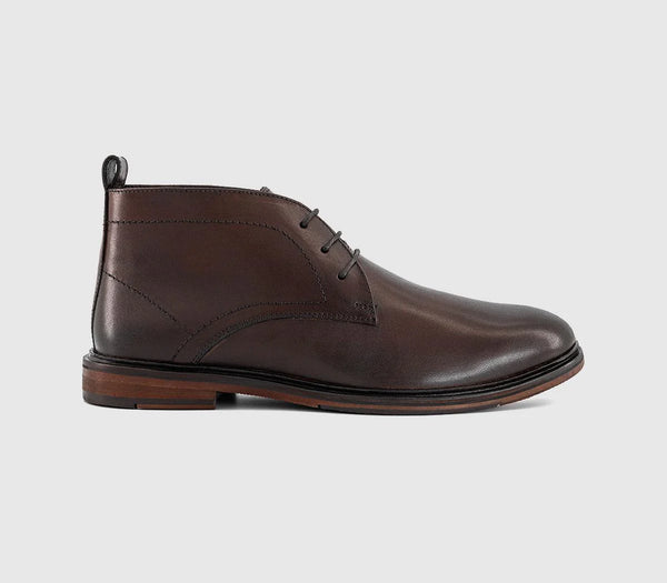 Mens OFFICE Barnaby Smart Chukka Boots Brown Leather UK Size 10