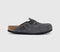 Womens BIRKENSTOCK Boston Clogs Charcoal Suede UK Size 5 EU38