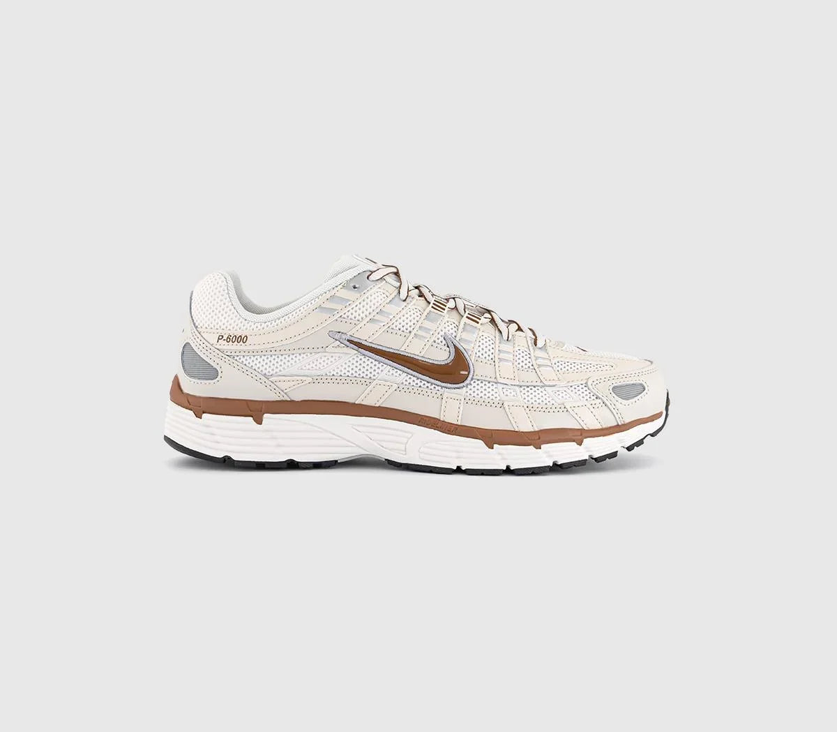 Odd sizes - Nike P-6000 Trainers Light Orewood Brown Light British Tan Phantom UK Sizes Right 6/Left 7