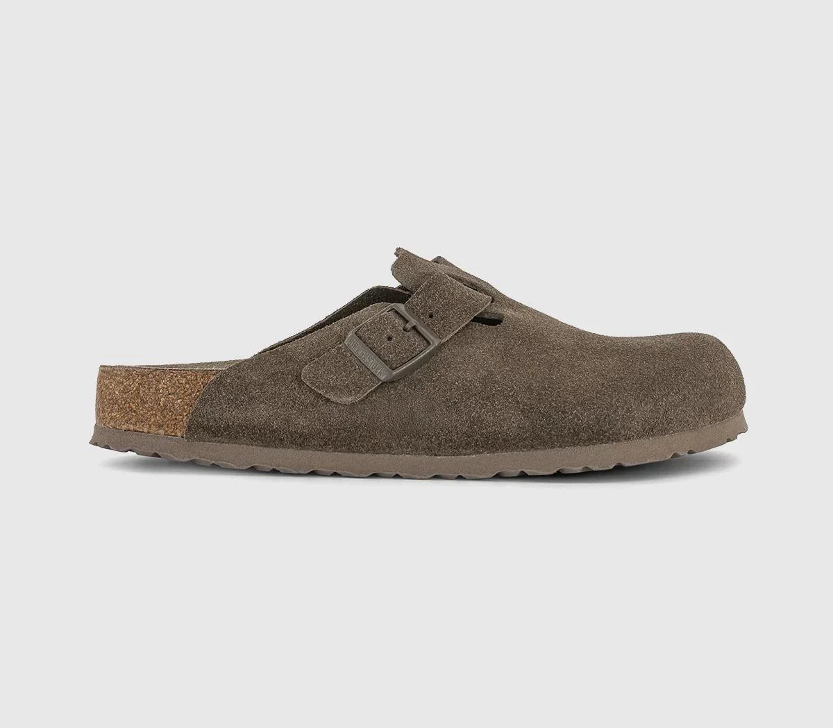 Womens BIRKENSTOCK Boston Clogs Concrete Gray Suede UK Size 4.5 EU37