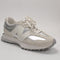 New Balance 327 Trainers Silver Metallic White UK Size 6