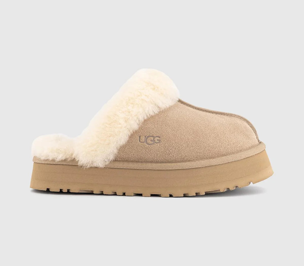 Womens UGG Disquette Slippers Sand UK Size 6