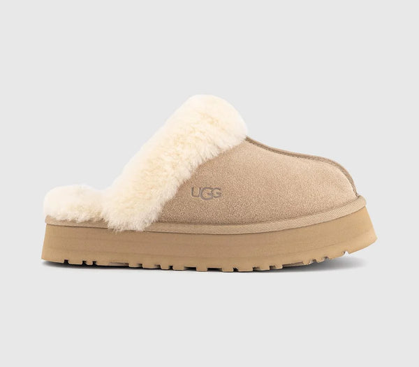 Womens UGG Disquette Slippers Sand UK Size 6