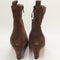 Womens OFFICE Addison Curve Heel Ankle Boots Brown Suede UK Size 5