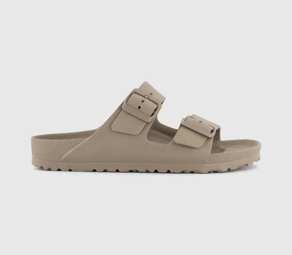 Odd sizes - Womens BIRKENSTOCK Arizona Two Strap Sandals Gray Taupe Eva UK Sizes Right 5/Left 6