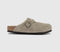 Mens BIRKENSTOCK Boston Shearling Clogs Taupe UK Size 9  EU43