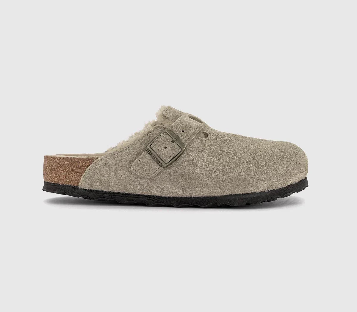 Womens BIRKENSTOCK Boston Shearling Clogs Taupe UK Size 5.5 EU39