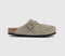 Womens BIRKENSTOCK Boston Shearling Clogs Taupe UK Size 5.5 EU39