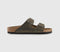 Mens BIRKENSTOCK Arizona Two Strap Sandals Faded Khaki Oiled Leather UK Size 9.5 EU44