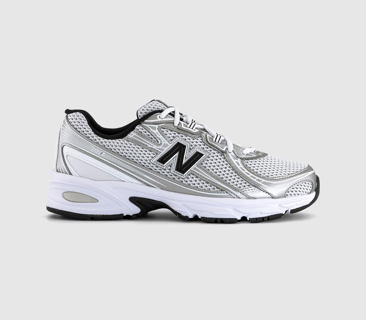 New Balance 740 Trainers White Silver Black UK Size 8