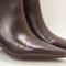Womens OFFICE Kensington Curve Heel Knee High Boots Brown Leather UK Size 6