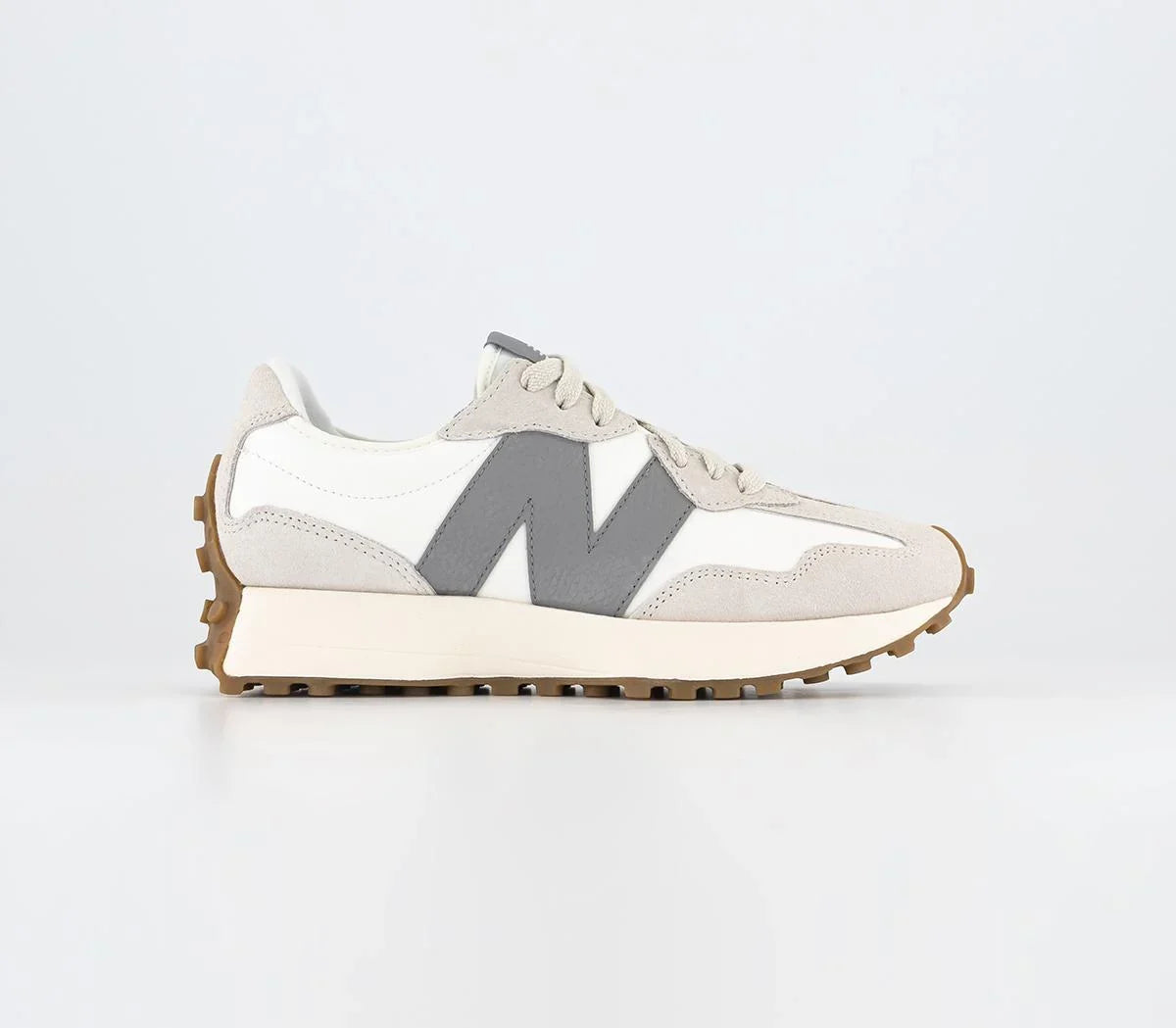 New Balance 327 Snow Grey Off White Grey Trainers UK Size 4