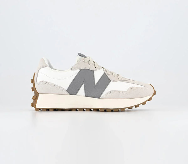 New Balance 327 Snow Grey Off White Grey Trainers UK Size 4