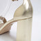 Womens OFFICE Holly Two Part Platform Heeled Sandals Gold UK Size 6