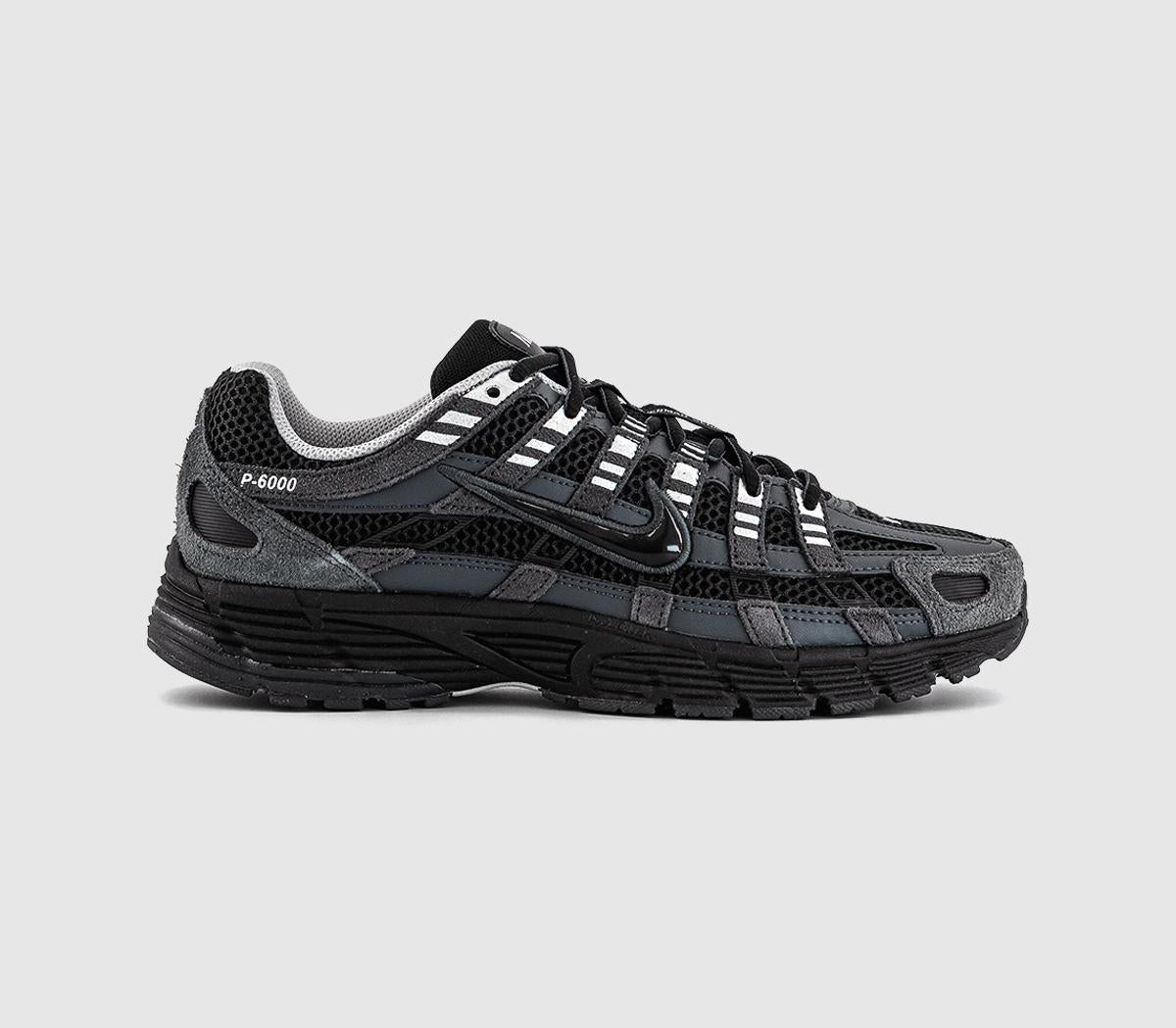 Nike P-6000 Trainers Anthracite Black Chrome Metallic Silver UK Size 6 EU39