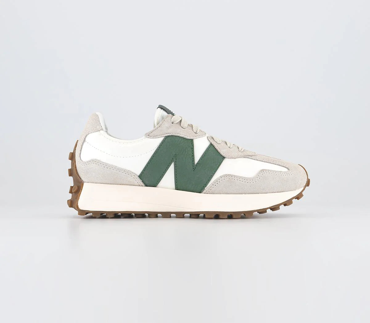 New Balance 327 Nori Off White Grey Green Trainers UK Size 5