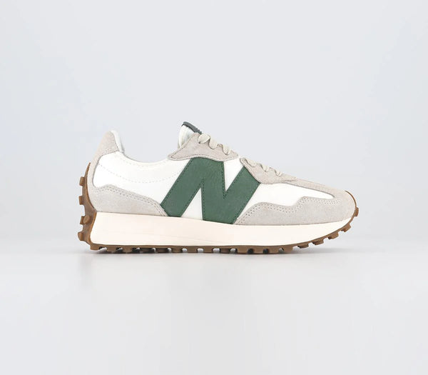 New Balance 327 Nori Off White Grey Green Trainers UK Size 5