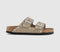 Womens BIRKENSTOCK Arizona Two Strap Sandals Taupe Rivet UK Size 5 EU38