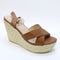 Womens Office Helike W Espadrille Wedge Sandals Tan