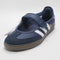 adidas Samba Jane Ballet Trainers Crew Navy White Gold Metallic UK Size 6