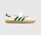 adidas Samba Jane Ballet Trainers Offwhite Collegiate Green Gold Metallic UK Size 6