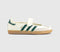 adidas Samba Jane Ballet Trainers Offwhite Collegiate Green Gold Metallic UK Size 5.5