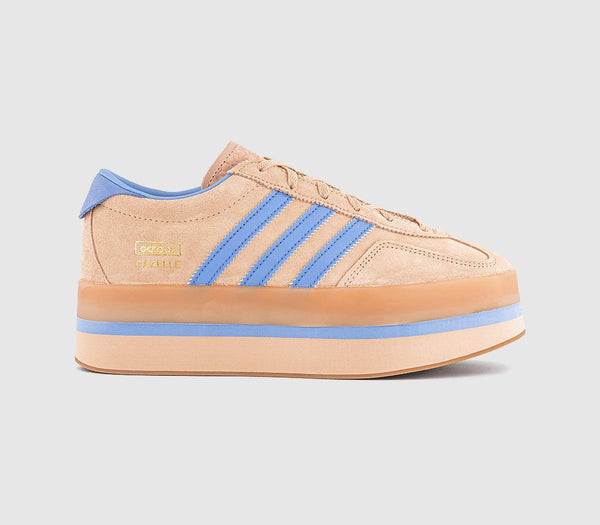adidas Gazelle Stack Trainers Halo Blush Blue Spark Gum UK Size 6.5