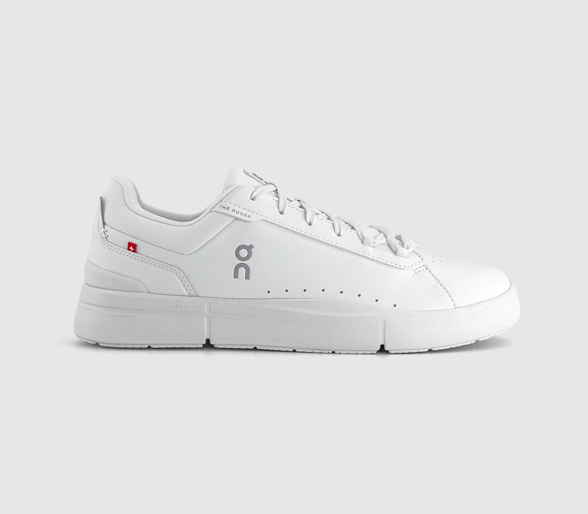 ON The Roger Advantage Trainers White White White F UK Size 5.5